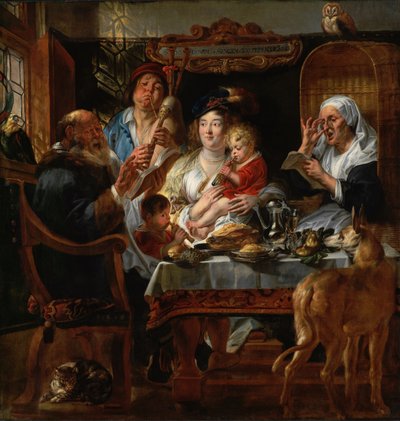 Como os velhos cantam, assim canta o jovem de Jacob Jordaens