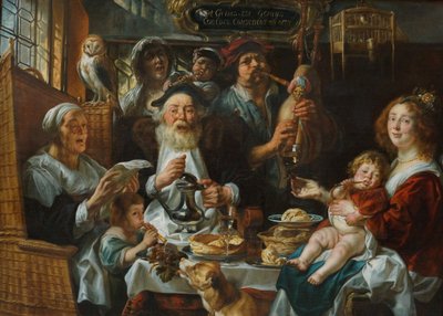 Como o velho canta, o jovem cano de Jacob Jordaens