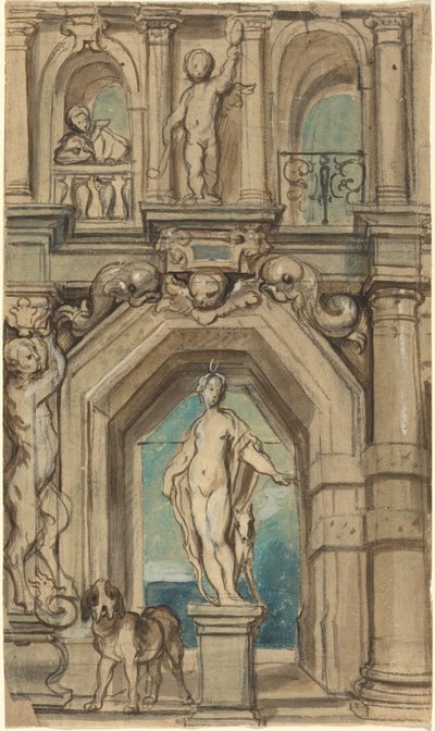 Design para uma decoração de parede [reto] de Jacob Jordaens