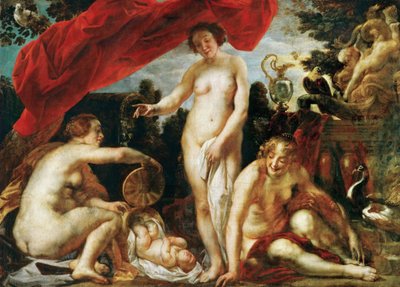 As filhas dos Kekrop encontram os pequenos Erichthonios de Jacob Jordaens