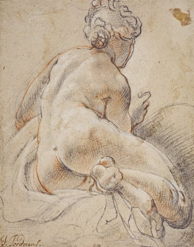 Nu feminino, visto de costas de Jacob Jordaens