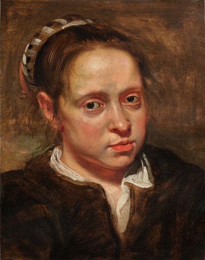 Estudo da cabeça de uma jovem mulher de Jacob Jordaens