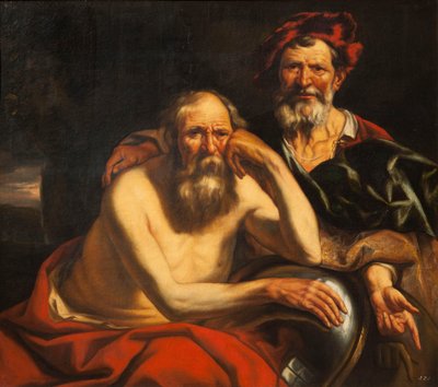 Heráclito e Demócrito. de Jacob Jordaens