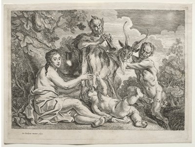 Júpiter nutrido pela cabra Almathea de Jacob Jordaens