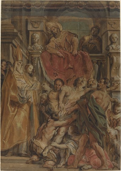 São Martinho de Tours curando o servo de Tetrodius de Jacob Jordaens