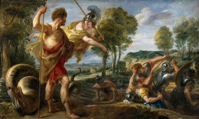 Espanhol:  Cadmo y Minerva Cadmus e Minerva de Jacob Jordaens
