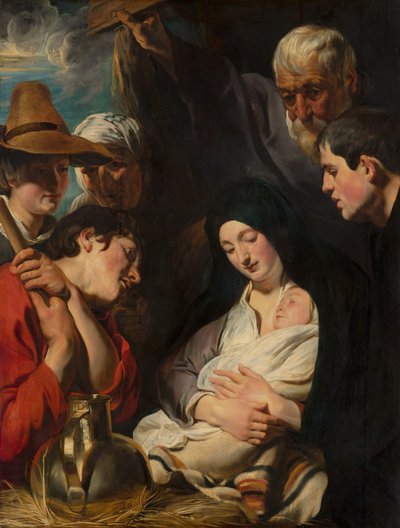 A Adoração dos Pastores, c.1617 de Jacob Jordaens
