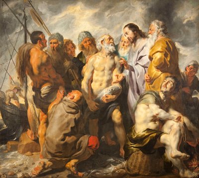 A nomeação de Pedro como Pastor Supremo da Igreja, c. 1616-1617. de Jacob Jordaens