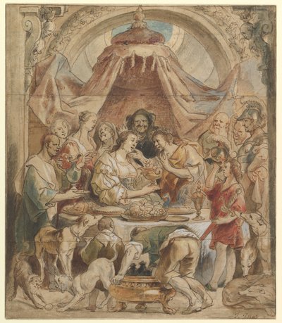 O banquete de António e Cleópatra de Jacob Jordaens