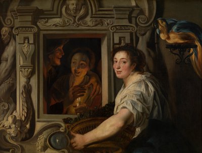 O Vendedor de Frutas (óleo) de Jacob Jordaens