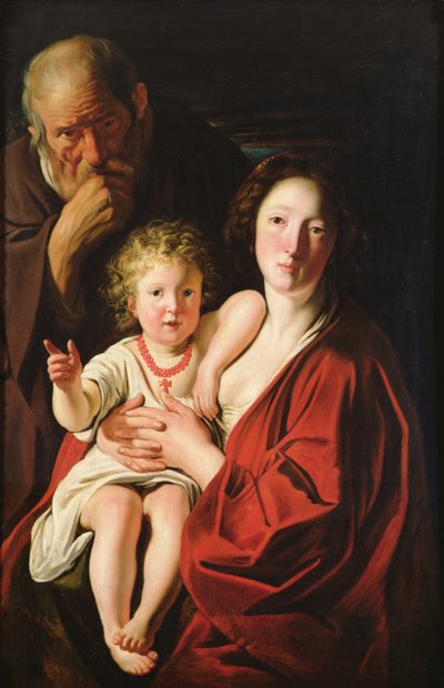 A Sagrada Família (óleo sobre tela) de Jacob Jordaens
