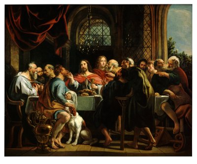 A Última Ceia (óleo sobre tela) de Jacob Jordaens