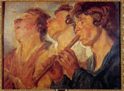 Três músicos viajantes Pintura de Jacob Jordaens (1593-1678) (ec.flam.) Século XVII Madrid, Museu do Prado de Jacob Jordaens