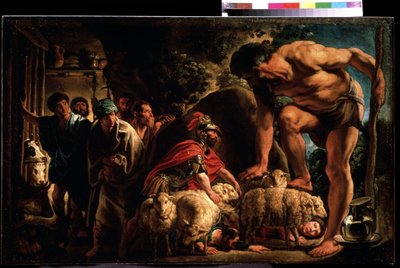 ""Ulysses no covil de Polifemo"" pintura de Jacob Jordaens (1593-1678) Museu Pushkin, Moscou. de Jacob Jordaens
