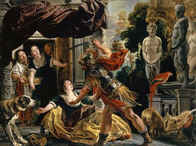Ulisses e Circe, ca 1630-1634. de Jacob Jordaens