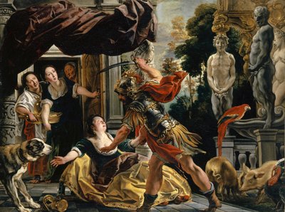Ulisses ameaçando Circe, c.1630-35 de Jacob Jordaens