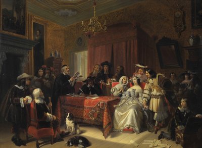 Leitura de um testamento de Jacob Joseph Eckhout