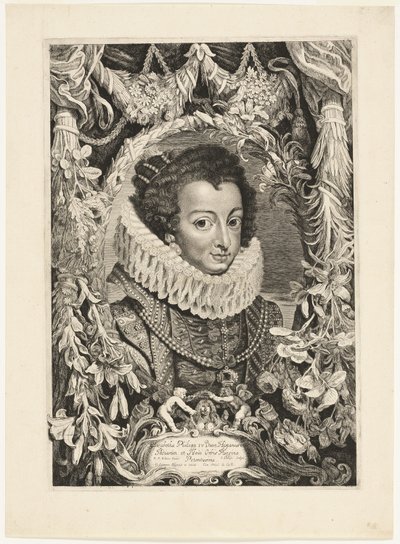 Elisabeth de Bourbon, Rainha da Espanha, placa 13 de Duces Burgundiae (Duques da Borgonha) de Jacob Louys