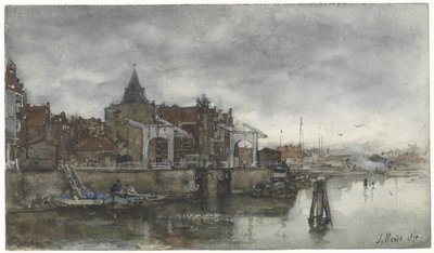 O exterior com o Schreierstoren em Amsterdã de Jacob Maris