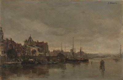 O Schreierstoren com a ponte sobre o Gelderse Kade em Amesterdão de Jacob Maris