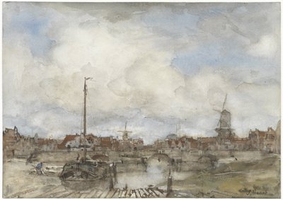 Vista de uma cidade de Jacob Maris