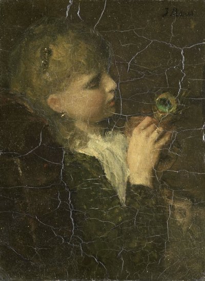 Rapariga com uma Pena de Pavão de Jacob Maris