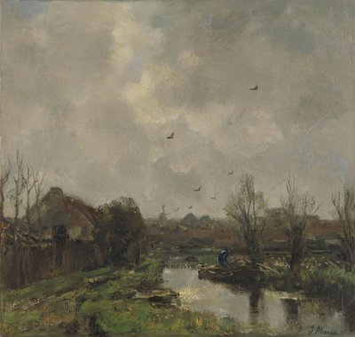 Paisagem perto de Haia de Jacob Maris