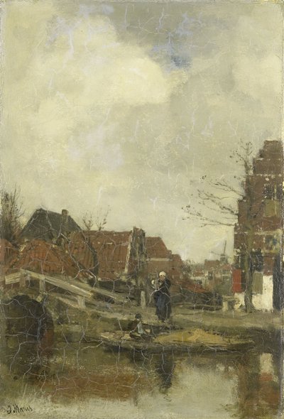 Bairro antigo na água de Jacob Maris