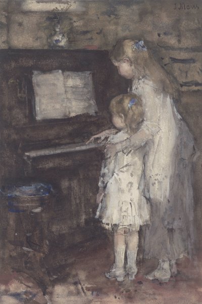 Duas garotas no piano de Jacob Maris