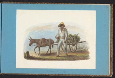 Homem com carrinho com bananas
Álbum de desenhos do Suriname, p.44 (50) (título da série) de Jacob Marius Adriaan Martini van Geffen