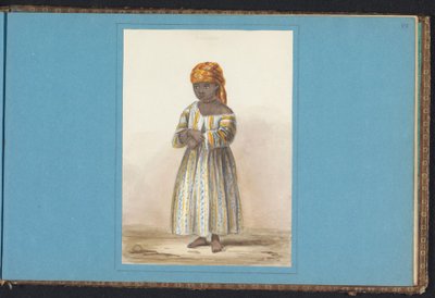 Retrato de Affie Affie 59 de dezembro (título no objeto) Álbum com desenhos do Suriname, p.43 (50) (título da série) de Jacob Marius Adriaan Martini van Geffen