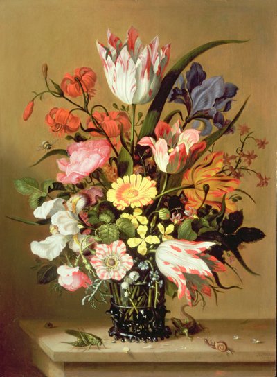 Flores em um vaso, 1635 de Jacob Marrel