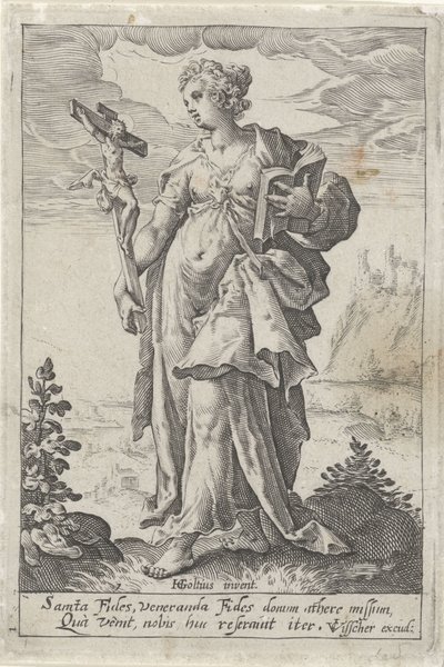 Fé (Fides) de Jacob Matham (attributed to)