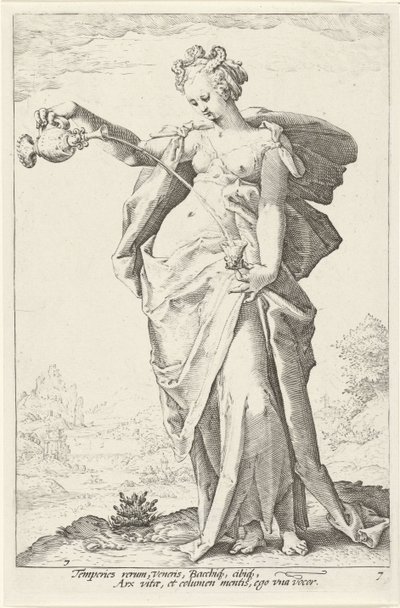 Temperança (Temperantia)
As virtudes (título da série) de Jacob Matham (attributed to)