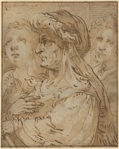 Alegoria da Idade (caneta e tinta castanha com lavagem castanha sobre papel vegetal) de Jacob Matham