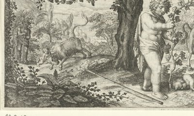 Baco e Ampelus de Jacob Matham