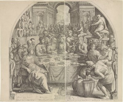 Casamento em Caná de Jacob Matham