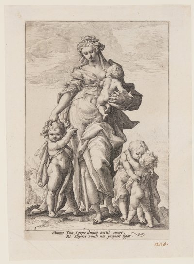 Caridade, de As Virtudes de Jacob Matham