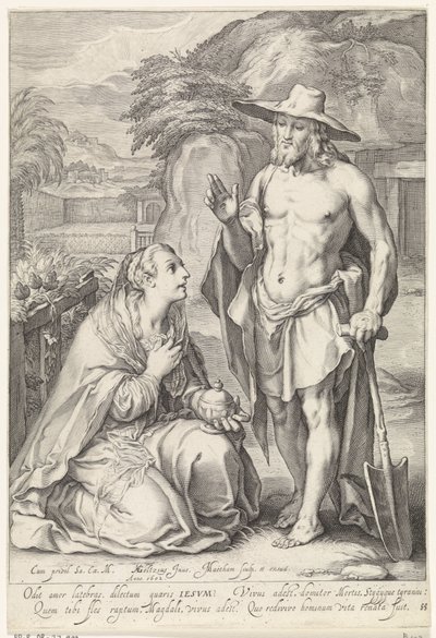Cristo aparece a Maria Madalena (Noli me tangere) de Jacob Matham