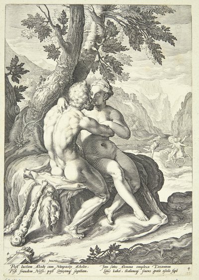 Hércules e Dejanira de Jacob Matham
