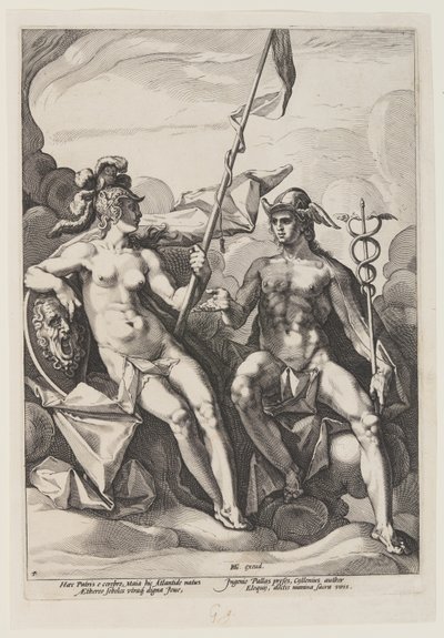 Pallas Athena e Mercúrio de Jacob Matham