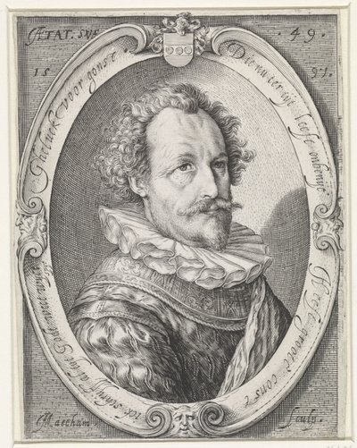 Retrato de um homem desconhecido com 49 anos de Jacob Matham