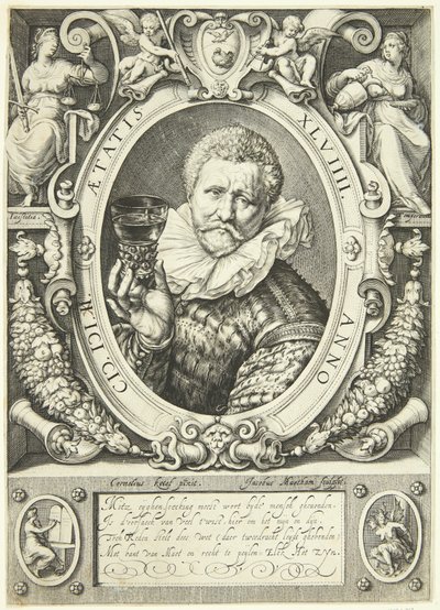 Retrato de Vincent Jacobsz. Coster de Jacob Matham