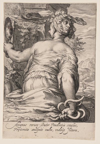 Prudência, de As Sete Virtudes de Jacob Matham