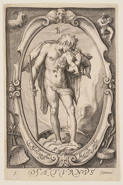 Saturnus (Saturno), de Os Sete Planetas de Jacob Matham