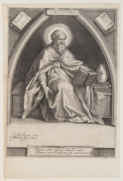 Santo Agostinho, de Os Padres da Igreja de Jacob Matham