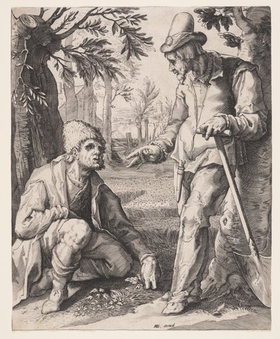 Dois camponeses de Jacob Matham
