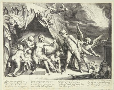 Vênus e Marte descobertos pela Apollo de Jacob Matham