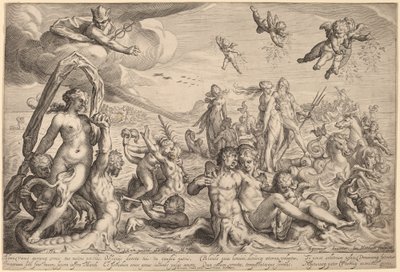 O triunfo de Netuno e Tétis de Jacob Matham, after Bartholomaeus Spranger