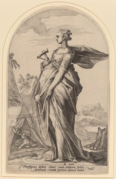 Cadeia e irmã de Jacob Matham after Hendrik Goltzius